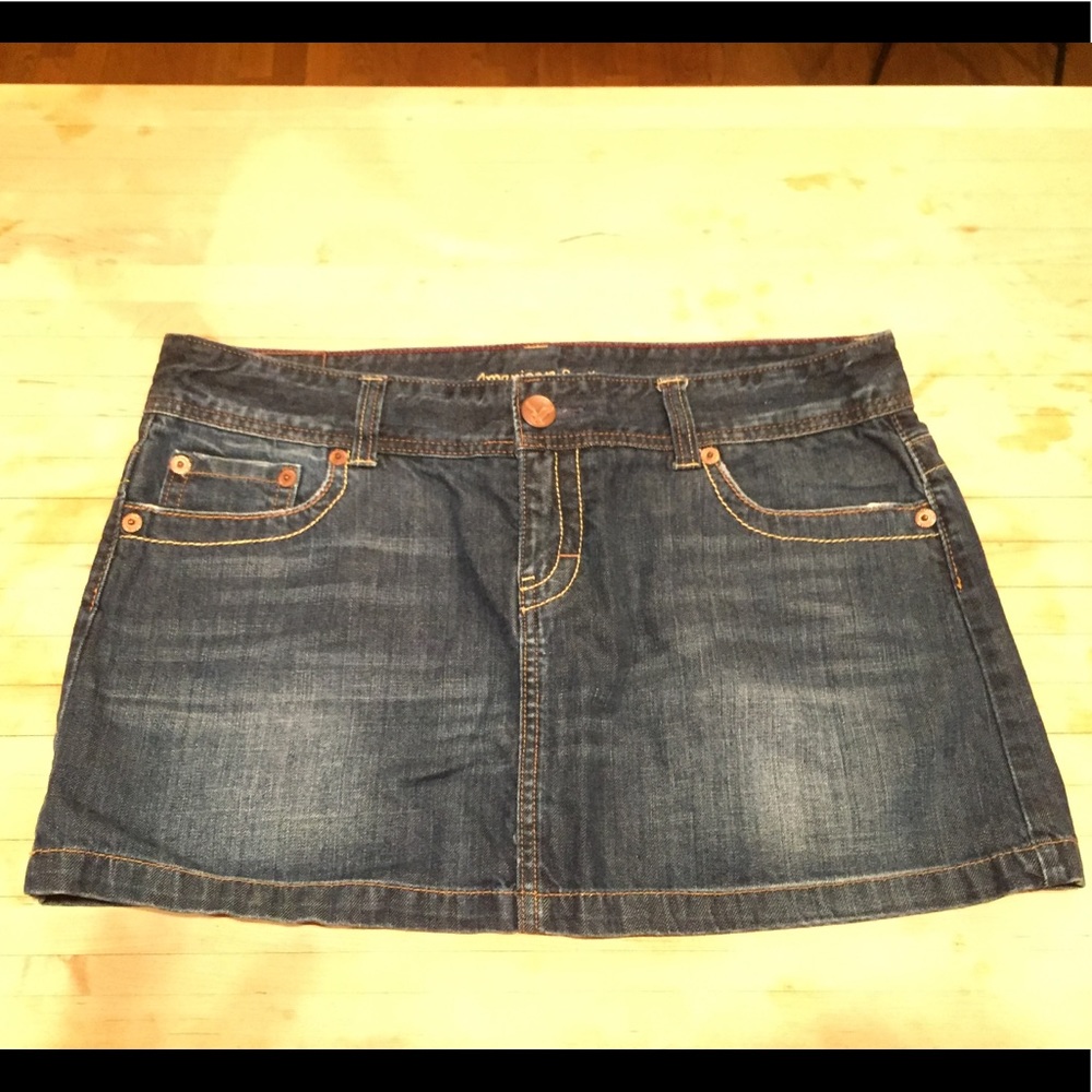 American Eagle dark denim mini skirt size 14